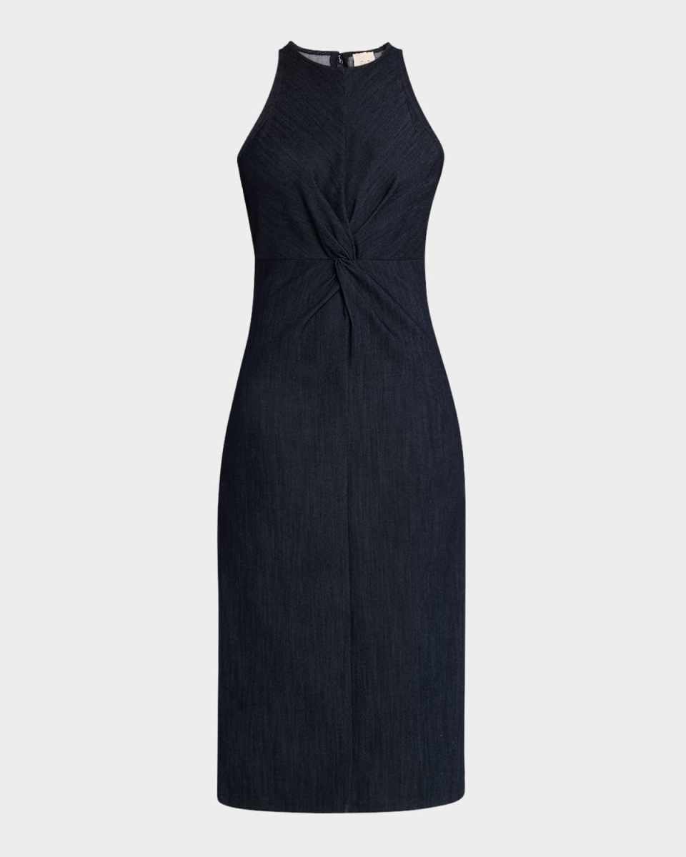 Clara Twist-Front Midi Dress
